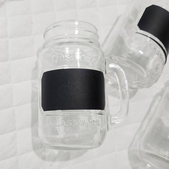 DEL SOL Set of 4 Mason Mugs with Chalkboards, 17oz, Summer Rustic Drink Glasses - Picture 6 of 6